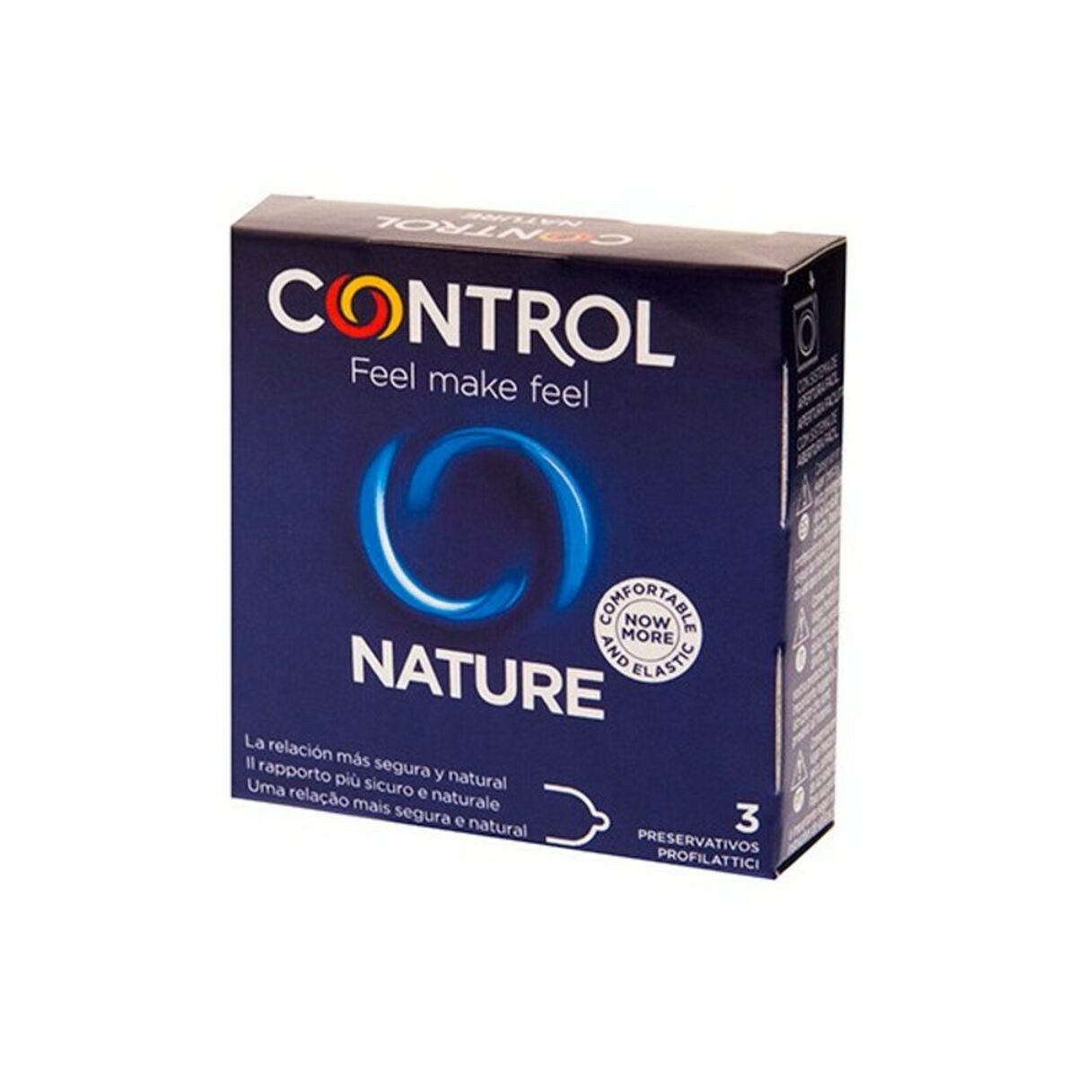 Osta tuote Kondomit Nature Control (3 uds) verkkokaupastamme Korhone: Seksikauppa & Erotiikka 10% alennuksella koodilla KORHONE